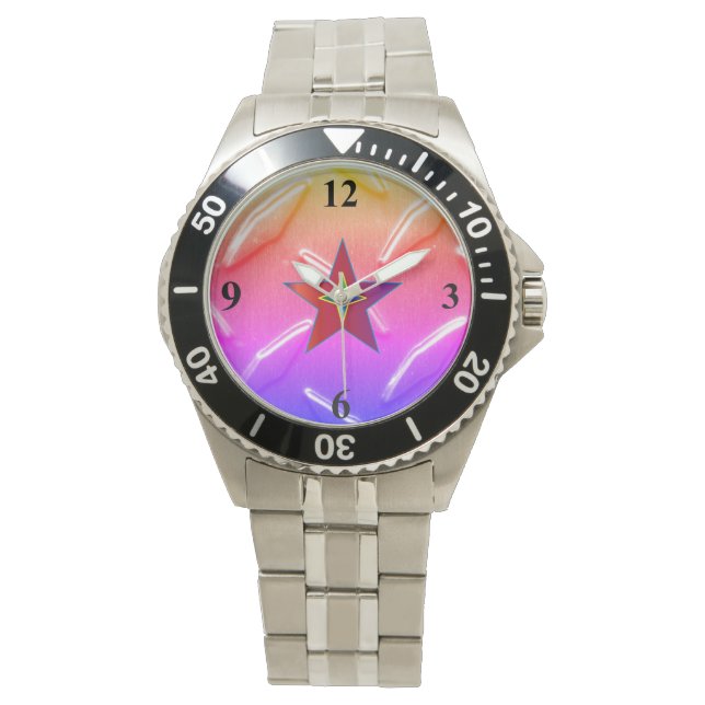 reloj de pulsera de acero inoxidable personalizado (Anverso)