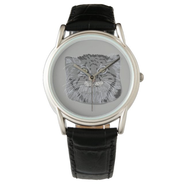 Reloj de pulsera de animales salvajes del gato de  (Anverso)