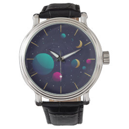 Reloj de pulsera de arte espacial nebulosa estétic