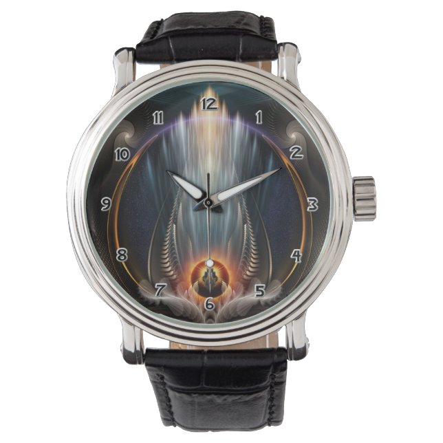 Reloj de pulsera de arte fractal Imperial View (Anverso)