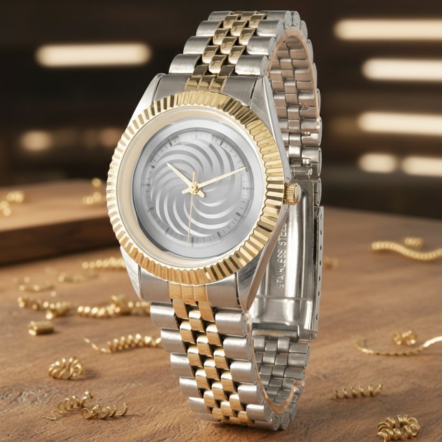 Reloj de pulsera de arte moderno ilusión geométric (Subido por el creador)