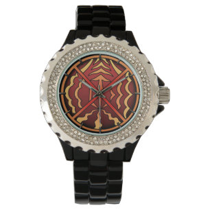 Reloj de pulsera de arte nativo espiritual Tribal