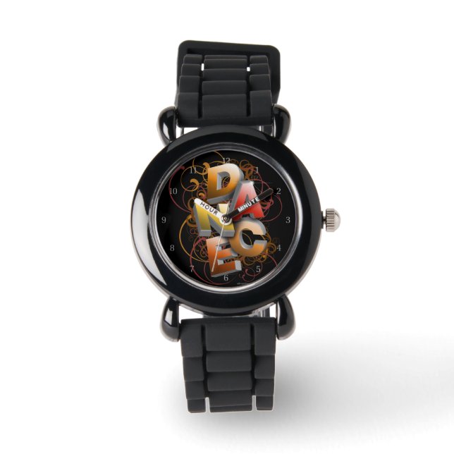 Reloj de pulsera de baile 3D (otoño) (Anverso)