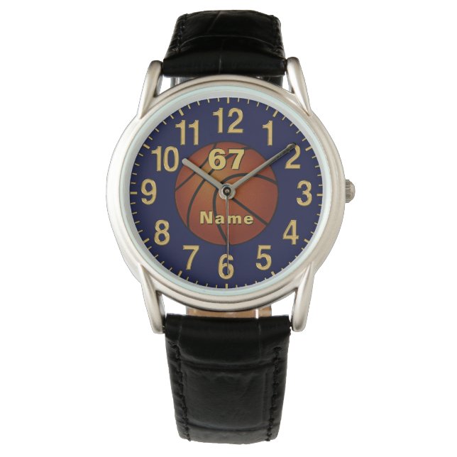 Reloj de pulsera de baloncesto personalizado para  (Anverso)