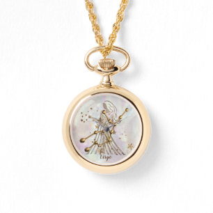 reloj de pulsera de constelación dorada virgo