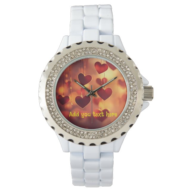 Reloj de pulsera de corazones colgantes - Personal (Anverso)