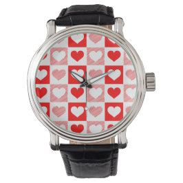 Reloj de Pulsera de Corazones Geométricos Modernos