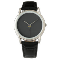 Reloj de pulsera de cuero con protector de corona