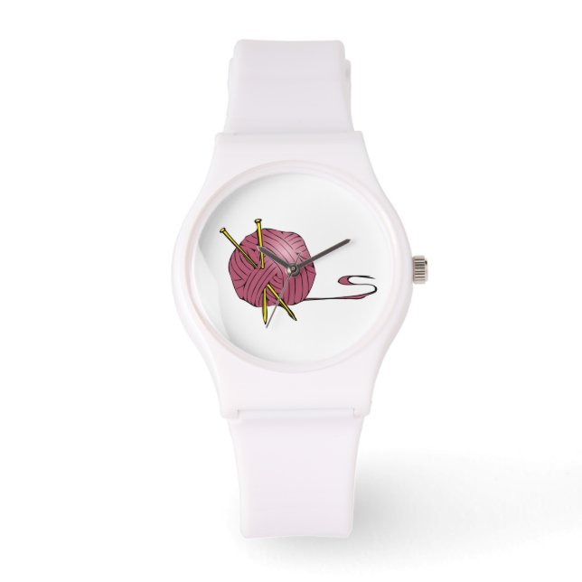 Reloj de pulsera de diseño de agujas de punto de y (Anverso)