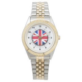 Reloj de pulsera de dos tonos con bandera de las m