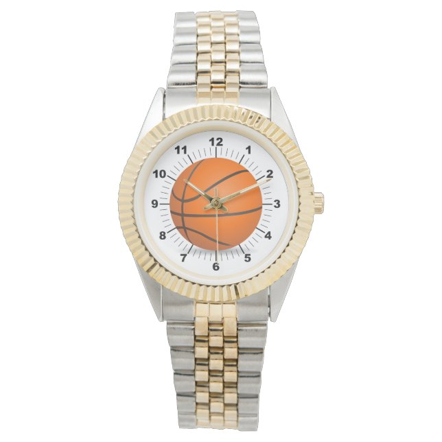 Reloj de pulsera de dos tonos de baloncesto para h (Anverso)