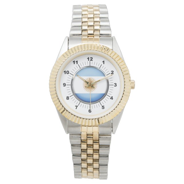 Reloj de pulsera de dos tonos de la bandera argent (Anverso)