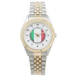 Reloj de pulsera de dos tonos de la bandera de Ita