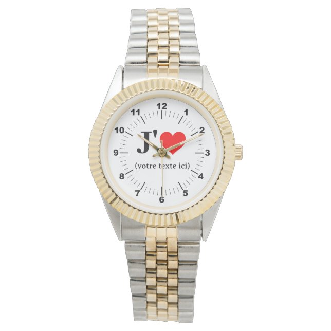 Reloj de pulsera de dos tonos para el corazón de l (Anverso)