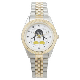 Reloj de pulsera de dos tonos pingüino femenino