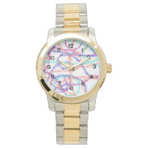 Reloj de pulsera de dos tonos sobredimensionado