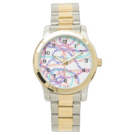 Reloj de pulsera de dos tonos sobredimensionado