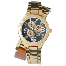 Reloj de pulsera de dos tonos sobredimensionado pa