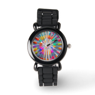 Reloj de pulsera de estilo colorido con correa de