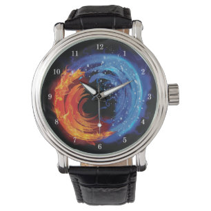 Reloj de pulsera de Fuego y Agua Precioso