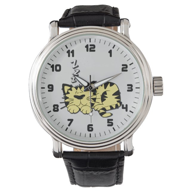 Reloj de pulsera de gato de KItty amarillo (Anverso)