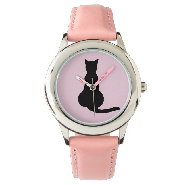 RELOJ DE PULSERA DE GATO NEGRO DÍA DE SAN VALENTÍN (Anverso)