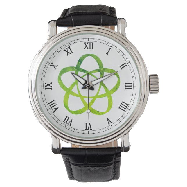 reloj de pulsera de Green Swirl (Anverso)