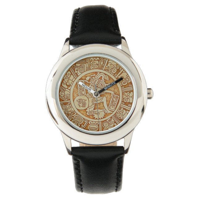 Reloj de pulsera de guerrero tribal maya - Reloj d (Anverso)