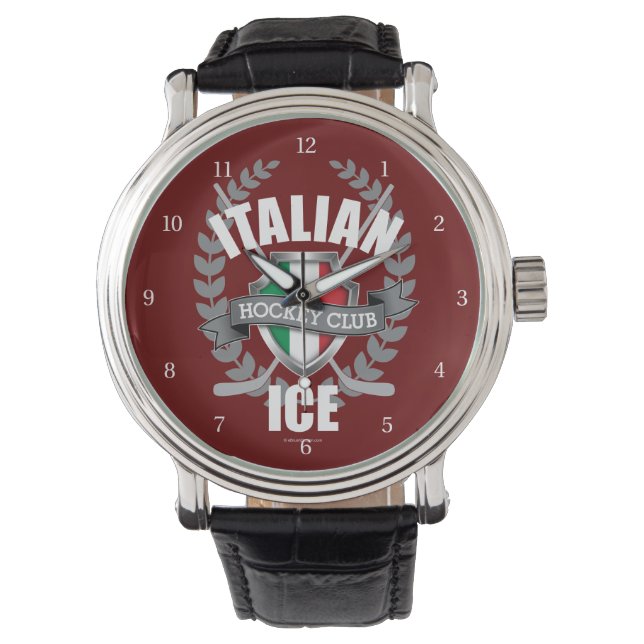 Reloj de pulsera de hockey sobre hielo italiano (Anverso)