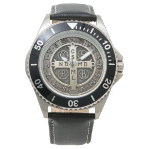 Reloj De Pulsera De la medalla de San Benito