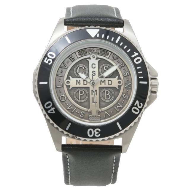 Reloj De Pulsera De la medalla de San Benito (Anverso)