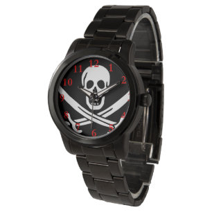 Reloj De Pulsera De la "reloj bandera del pirata de Jack del