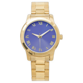 Reloj de pulsera de oro sobredimensionado de Blue 