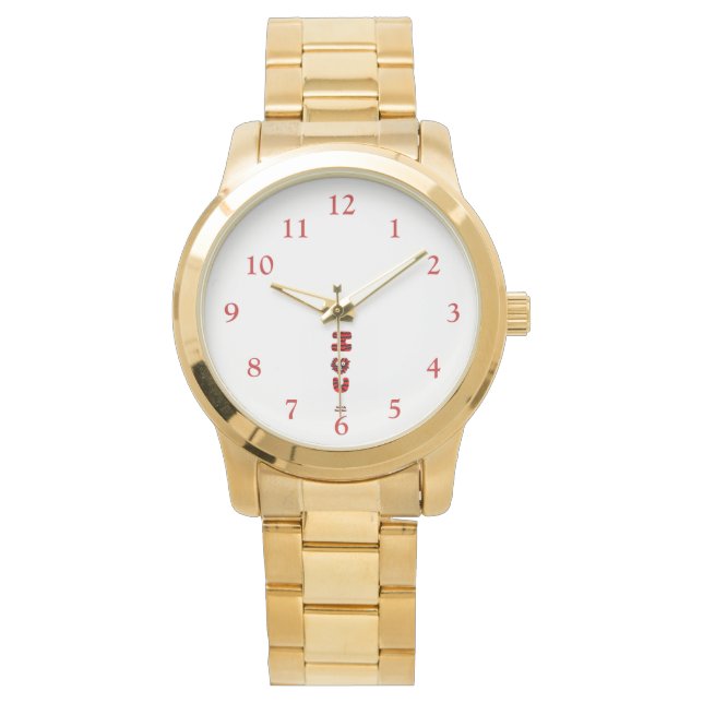 Reloj de pulsera de oro sobredimensionado de U Uni (Anverso)