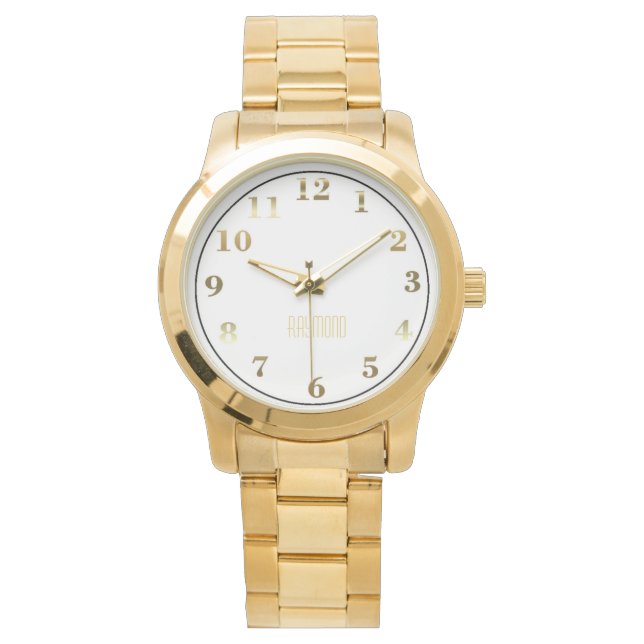 Reloj de pulsera de oro sobredimensionado de Unise (Anverso)