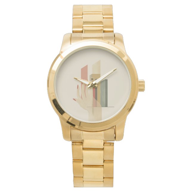 Reloj de pulsera de oro sobredimensionado para art (Anverso)