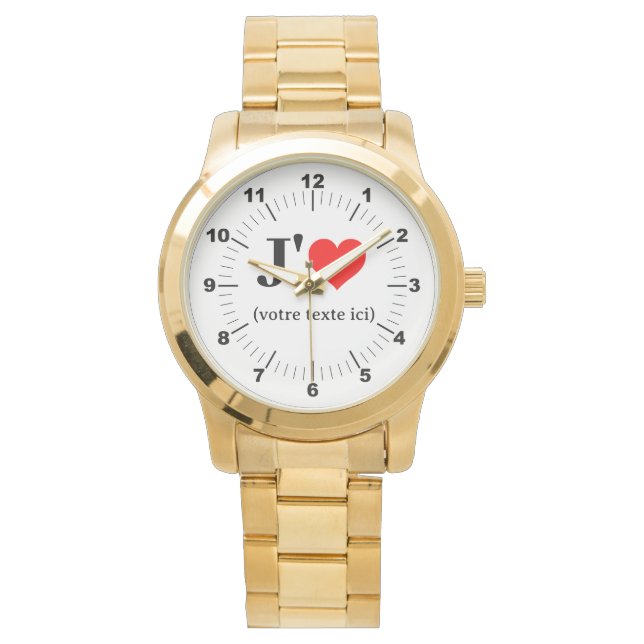 Reloj de pulsera de oro sobredimensionado para muj (Anverso)