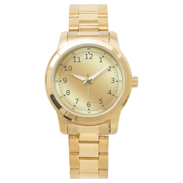 Reloj de pulsera de oro sobredimensionado para uni (Anverso)