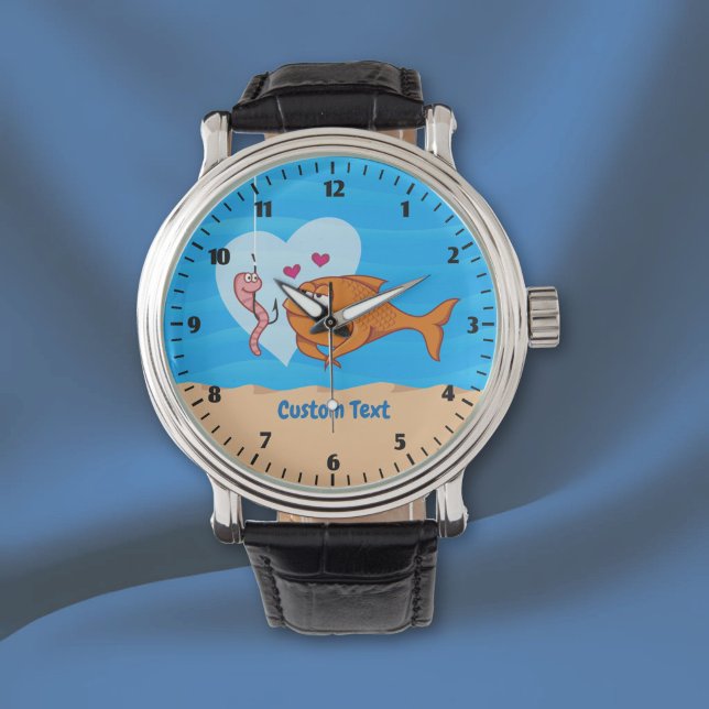 Reloj de pulsera de peces y cebo enamorados (Subido por el creador)