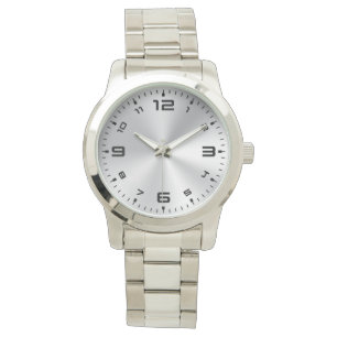 Reloj de pulsera de plata con gradiente de plata s