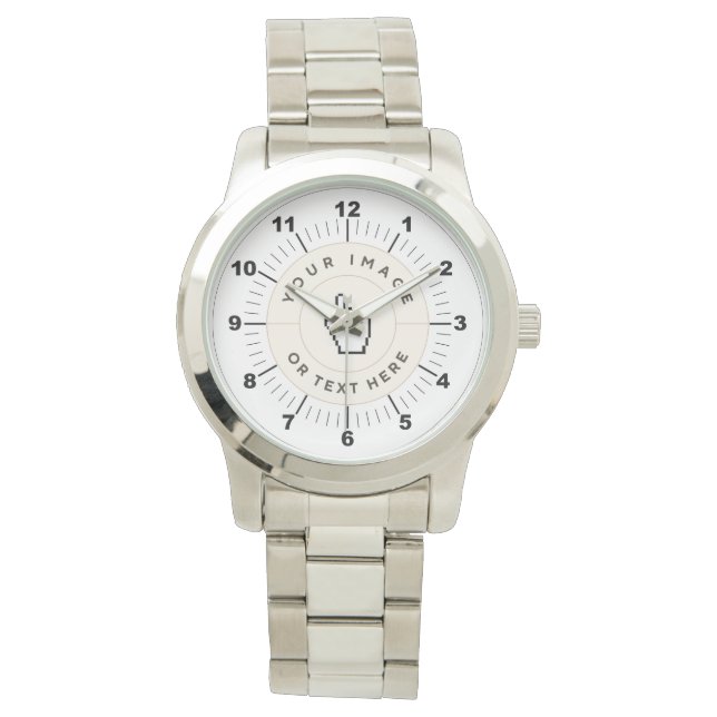 Reloj de pulsera de plata de gran tamaño para homb (Anverso)
