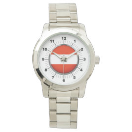 Reloj de pulsera de plata de tamaño grande con ban