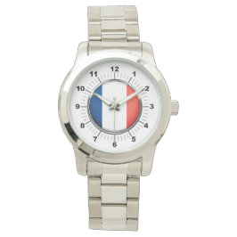 Reloj de pulsera de plata de tamaño grande con ban