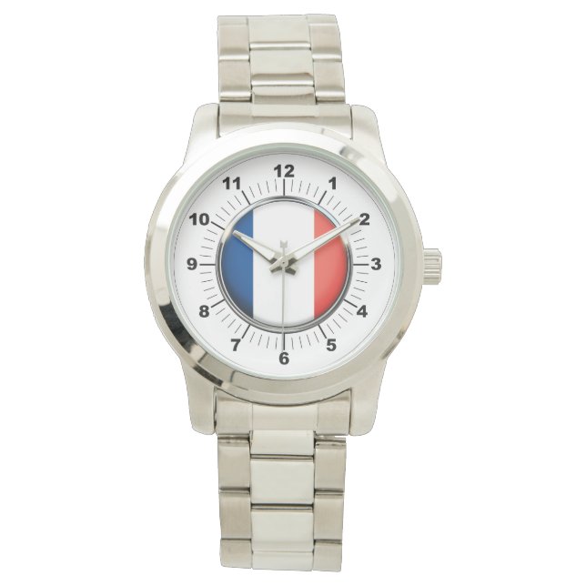 Reloj de pulsera de plata de tamaño grande con ban (Anverso)