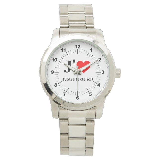 Reloj de pulsera de plata sobredimensionada para h (Anverso)