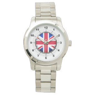 Reloj de pulsera de plata sobredimensionado con ba