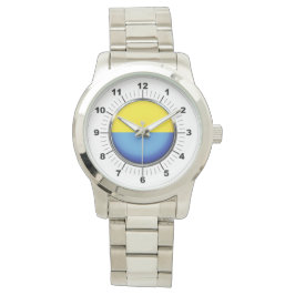 Reloj de pulsera de plata sobredimensionado con ba