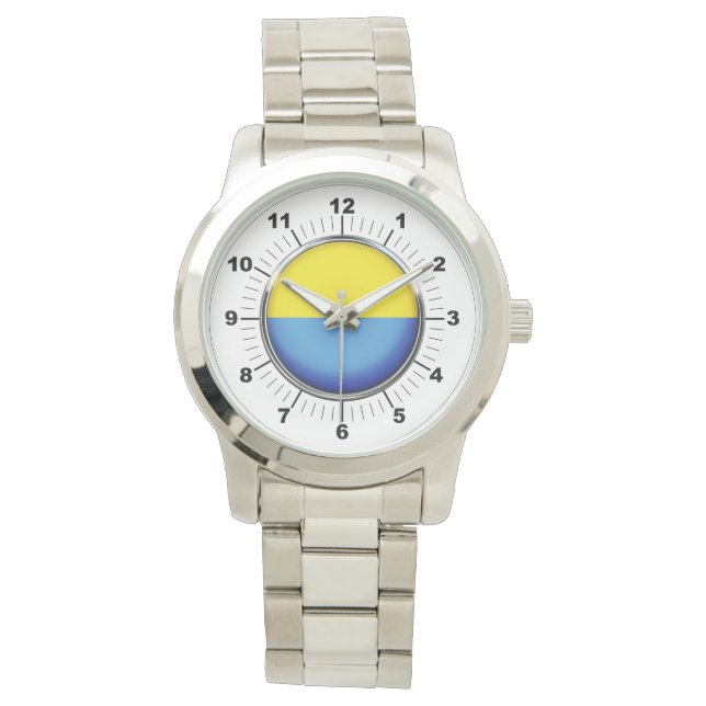 Reloj de pulsera de plata sobredimensionado con ba (Anverso)