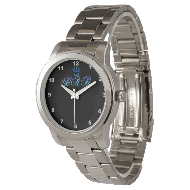 Reloj de pulsera de plata sobredimensionado DAD (Angular)