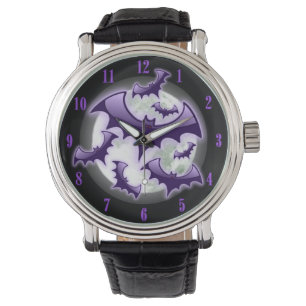 Reloj de pulsera de pulsera sobre lunas negras y p